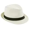 Perfect Unisex Starw Panama Fedora Hats Summer Stingy Brim Beach Travel Caps Colors Выбирайте ZDS220D