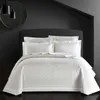 Luxe 100% Katoen Quile Bedspread Bed Cover Set Beddengoed Set Wit Grijze Matras Cover Bed Set Couette Couvre Lit Dekbed 201021