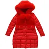 Veste rembourrée en coton de nouvelle fille d'hiver épaissie veste de longueur moyenne veste en peluche à capuche en peluche pour enfants 201125