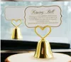 Bröllopsklocka Favoriter Kissing Silver Place Card Hållare Foto Favoriter