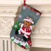 Grandi calze di Natale Pupazzo di neve Babbo Natale Caramelle Sacchetti regalo Titolari Calzini di Natale Ornamenti appesi Decorazioni natalizie DB302