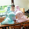 Cartão dinossauro brinquedos de pelúcia kawaii recheado macio animal boneca para crianças bebê crianças dos desenhos animados brinquedo clássico presente t2007314757113