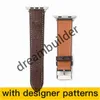 VV designer Watchbands WatchBand 42mm 38mm 40mm 44mm iwatch 1 2 3 4 5 bands Leather Strap Bracelet Fashion Stripes