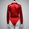 Colysmo Sexy Bodysuit Костюм с длинным рукавом комбинезон бабочка галстука LUREX сатин шелковый боди женский ползунки белого тела шелковистая блузка T200702