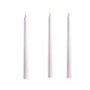 3 Pieces Flickering Yellow/Warm White LED Birthday Candles,Long Thin Plastic Battery Not Included