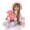 Mode Echte Tuch Körper Baby Reborn Mädchen Puppe 60 cm Lebensechte Reborn Baby Puppen Spielzeug Neugeborenen Kleinkind Pädagogische Geschenke dropship LJ201031