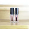 5 ml fyrkantig glasflaska med pensel tom transparent makeup verktyg nagellack containrar klart glaslim flaska för prov1897468