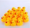 3000pcs/lot Wholesale mini Rubber bath ducks Noise Maker Pvc duck with sound Floating Fast delivery Swiming Beach