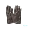 Fashion Autumn Men Business Sheepskin Gueves pelle inverno Touch Screen Full Finger Gloves Black Guids Gloves5327382