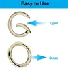 Metal Spring Clasps O Ring Openable Round Carabiner Keychain Bag Clip Hook Dog Chain Buckle Connector For DIY Jewelry Making RRB14254