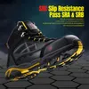 Larnmern mens säkerhetskor arbete sko stål tå bekväm lätt andningsfull konstruktionslager skyddande skor y200915
