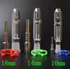 Snelle bezorging! Mini Nectar Collector Glazen Pijpen met 10mm 14mm 18mm Titanium Tip Quartz Tip Booreiland Concentraat Dab stro voor Glazen Waterpijp