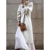 Womens Knitting Sweater Dresses Fashion Trend Long Sleeve High Neck Temperament Skirts Designer Female Autumn White Casual Dress