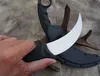 최고 품질의 호랑이 Karambit 나이프 발톱 knifes vg1 새틴 블레이드 Kraton 손잡이 칼 kydex와 전술적 칼