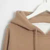 Wixra Frauen Casual Sweatshirts Warm Samt Langarm Oversize Hoodies Tops Herbst Winter Pullover Tops LJ200814