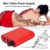 Tatuering strömförsörjning mini strömkälla med kabel för tatueringsmaskin pistol fotpedal tatueringsverktyg