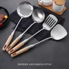 Longa alça de sopa colher escolar Turner parede pendurada em aço inoxidável spatula molhos colher utensílios de cozinha utensílios de cozinha de cozinha ferramenta 201116