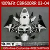 Honda CBR 600RR 600F5 600CC 03-04 BodyWork 71NO.13 CBR 600 RR F5 CC CBR600RR 03 04 CBR600F5 CBR-600 CBR600 RR 2003 2004射出モールドフェアリングパールホワイト