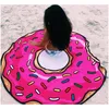 Mattor Round Yoga Mat Picnic Filt Pizza Hamburger Donut Polyester Beach Shower Towble Blanke Jlletl Bdebag2706