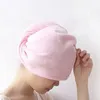 Serviette pour cheveux secs Microfibre Bonnets pour cheveux secs Doux et confortable Lady Bonnets de bain Envelopper individuellement Bonnet de douche rapide CYZ2932 100pcs