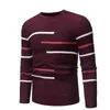 Men's autumn casual round-neck striped pullover for men, designed teenagers, oversized knit men's sweater 211221