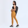 Kvinnor Yoga Pants With Pocket Girls Running Outfit Fitness Tights Leggings Solid Color Lady High midje Sportbyxor9358462