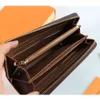Nowe portfele od projektantów 2023 zippy dla kobiet i mężczyzn 100% długie skórzane torebki torebka etui na karty kredytowe banknot sprawdź miejsce do przechowywania bag by ups