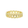 Летнее Новое позолоченное позолоченное S925 хип-хоп роскошные модные кольца капля доставки деликатный Miami Cuban Link цепные кольца женщины мальчик ювелирные изделия