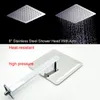 BECOLA high quality 8 inch 10 Inch 12 inch bathroom rain shower head Stainless Steel rain shower head and shower arm 201105