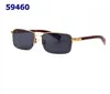 Partihandel-Mens Wood Solglasögon Mens och Womens Black Brown Transparent Lens FrameLess Branddesigner Körglas