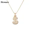 Pendant Necklaces BUY CZ Zirconia Crystal 26 AZ Letters Necklace For Men Women Punk Initials Name Fashion Hip Hop Jewelry2170247