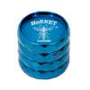 56mm herb grinder with 4 layers 5 colors Zinc alloy smoke grinders Crusher Smasher tobacco accessories