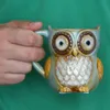 Boże Narodzenie Prezent 3D Zwierząt Kreatywny Cute Sowa Kubki 300ml Cartoon Kubek Kawy Podróży Ceramiczne Mleko Herbaty Kubki Śniadanie Porcelanowa Puchar Y200106