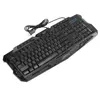 STOCK A878 114-KEY LED Backlit Wiredlit Wired Gaming Keyboard avec motif de craquage noir281a