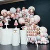 170pcs / set Macaron Gris Rose Latex Ballon Chaîne Ballons Arch Party Mur Fête D'anniversaire Fiançailles De Mariage Décoration Fournitures T200612