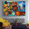 Malowanie płócienne nowoczesne meksykańskie plakaty i wydruki Cuadrosa Wall Art Picture do kuchni restauracyjnej Dekoracja domu bez ramy 5717709