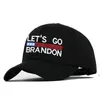 Laten we Go Brandon Geborduurde Baseball Cap Sun Katoenen Hoed Lente Zomer Herfst Winter Caps Zza12514