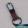 Wholesale 1PCS New Brown Black Color Men's Faux Leather Strap Keyring Keychain Key Chain Ring Clip Holder