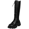 Sale Skidproof Hot Sole Motorcycle Boots Women Comfy Cross Tied Decoration Zipper Shoes Ladies Boot f