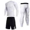 Men Compression Jogging suit Winter Thermal underwear Sports Suits Warm Men's Tracksuit rash guard MMA Clothing track suit LJ201125