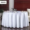 1PC Multi Size White Polyester Hotel Dinner Table Cloth Round Washable Gold Crocheted Floral Tablecloth For Wedding Party Decor T200707