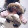 Bébé Winte doudoune épais coton rembourré infantile enfant en bas âge fourrure à capuche manteau solide neige costume fermeture éclair bébé vêtements YHM3096664595