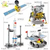 HUIQIBAO Stazione Spaziale Saturn V Razzo Building Blocks City Shuttle Satellite Astronauta Figura Uomo Mattoni Set Giocattoli Per Bambini Regalo J219Y