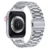 Rostfritt stål metallbandband för Apple Watch Series 7 45mm 41mm Armband Armband Iwatch 7 6 5 4 3 SE 44mm 38mm ersättningsklockaband