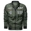 Bomber Jacket Men Letter Autumn Lightweight Bomber Jacket Casual Coat Military Style Pilot Jacket Slim Fit Windbreaker Plus Size 201127