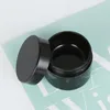 Schwarz leer 5 Gramm 5ml Plastiktopf Gläser Kosmetische Probe leerer Behälter Schraubenkappe
