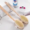 Lange houten handvatborstel massage borstel rug scrubber bad borstel spa lichaam borstels verwijderbare stijl