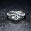 Vigselringar Damer Zircon Ring Crown Inlaid Fashion Exquisite Metal Färgglada Charm Party Engagement Smycken Gift1