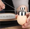 금속 계란 가위 304 스테인레스 스틸 계란 도구 토퍼 쉘 커터 오프너 삶은 원시 열기 창조적 인 부엌
