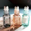 Colorful Small 3ml Glass Roller Bottle Mini Essential oil Bottles Stainless Steel Ball